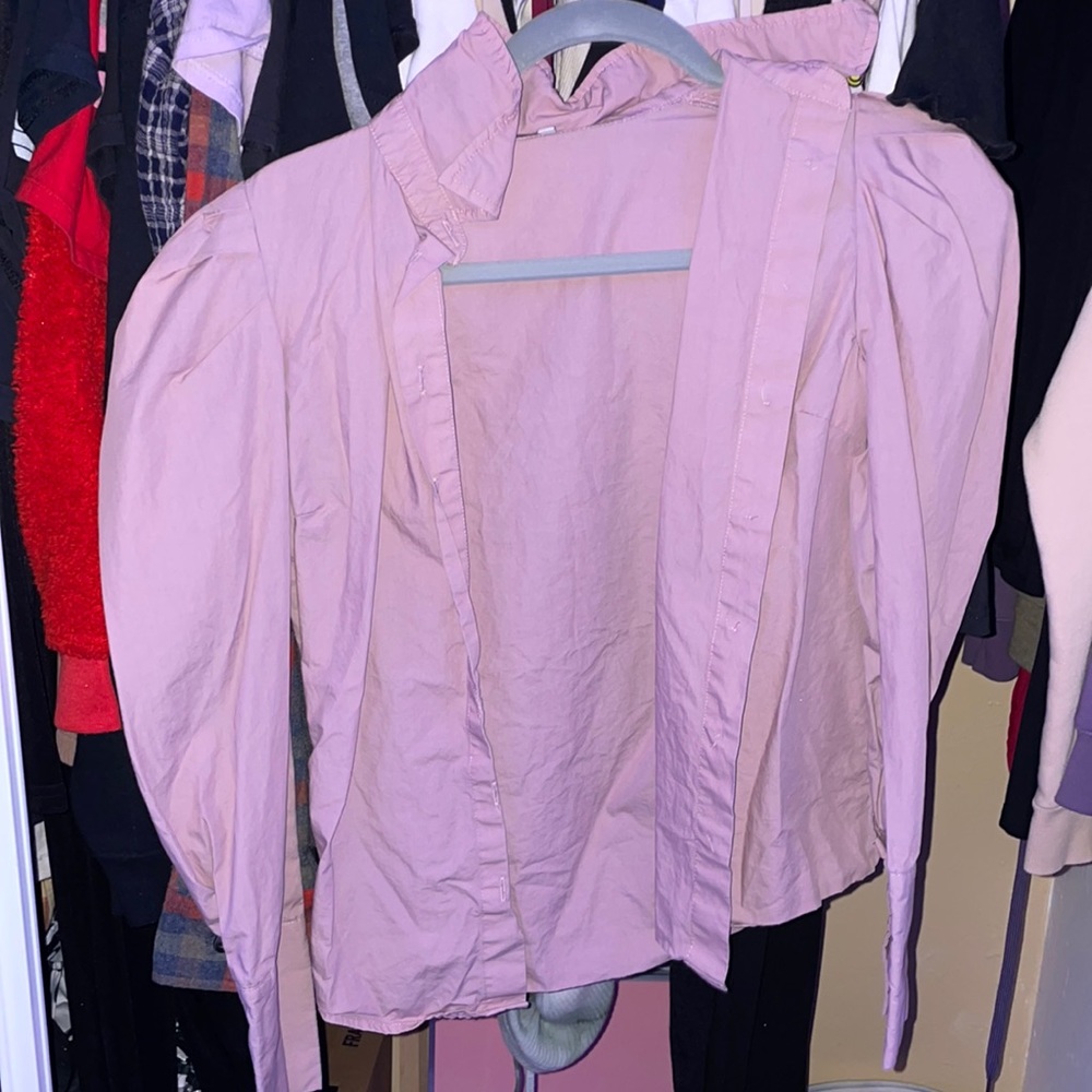pink button down